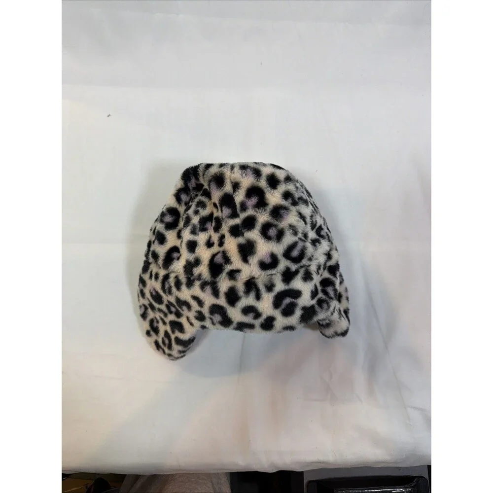 Cat And Jack Girls Cheeta Print Trapper Hat 1 Piece Color Purple